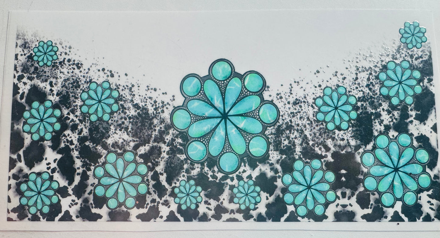 Cowhide with Turquoise