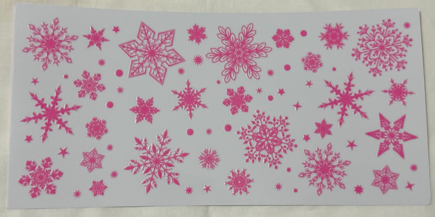 Hot Pink Snowflakes