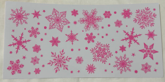 Hot Pink Snowflakes