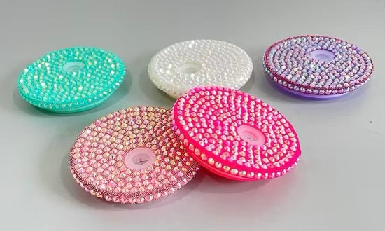 Full Rhinestone Decorated Lid